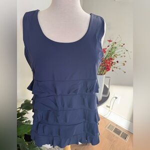 Lulu B Blue Sleeveless Cha cha Top